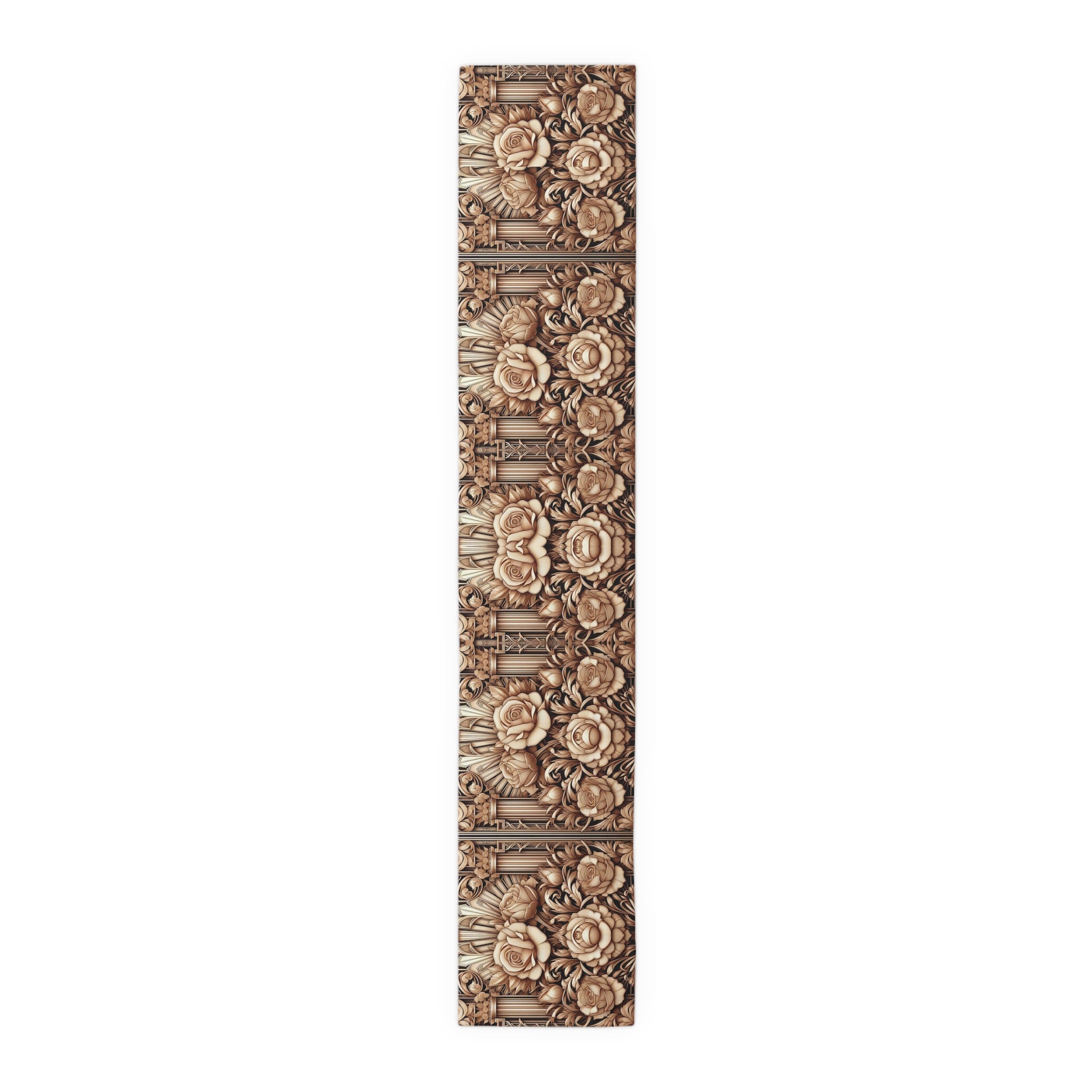 Timeless Sepia Floral Table Runner