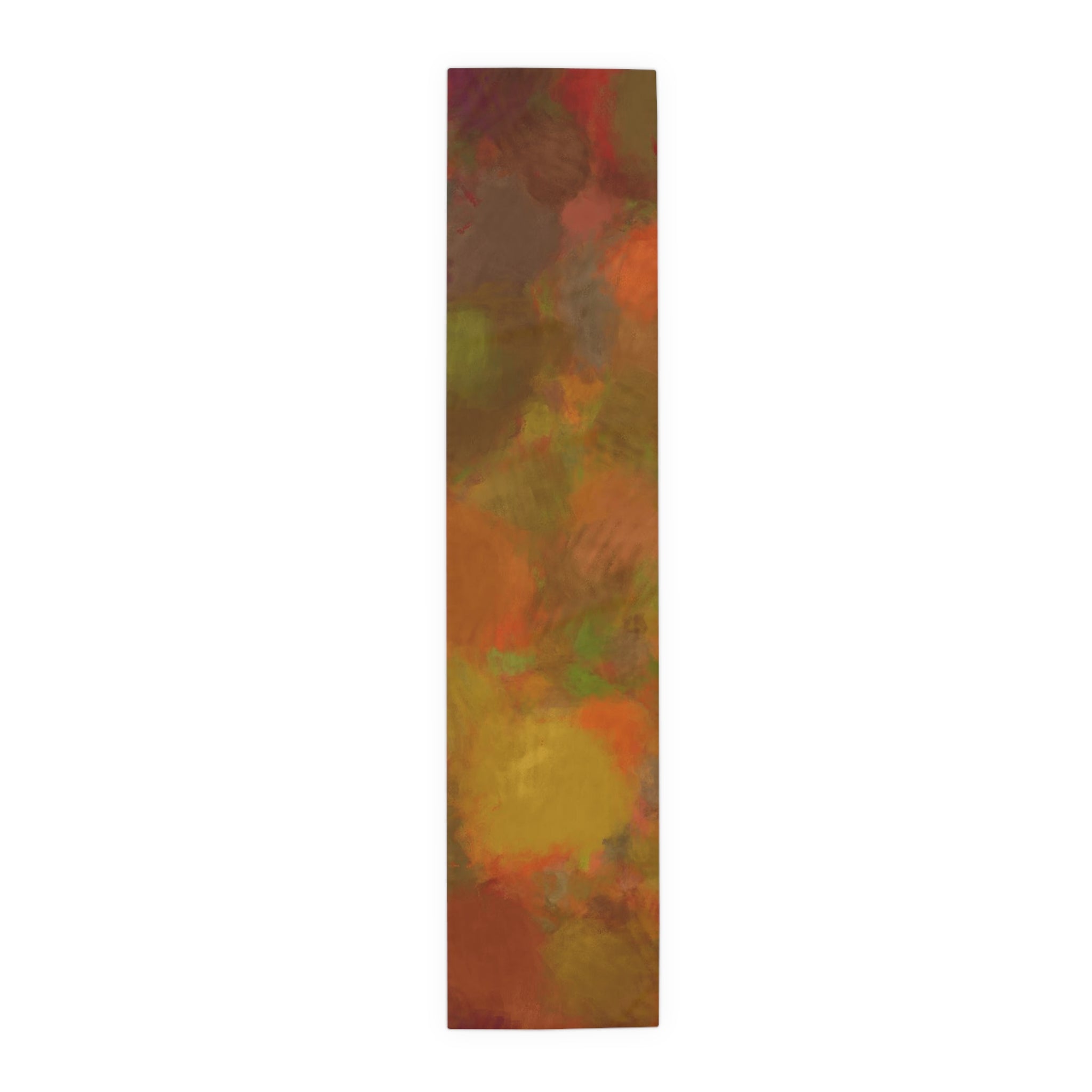 Copper Emerald Abstract Table Runner