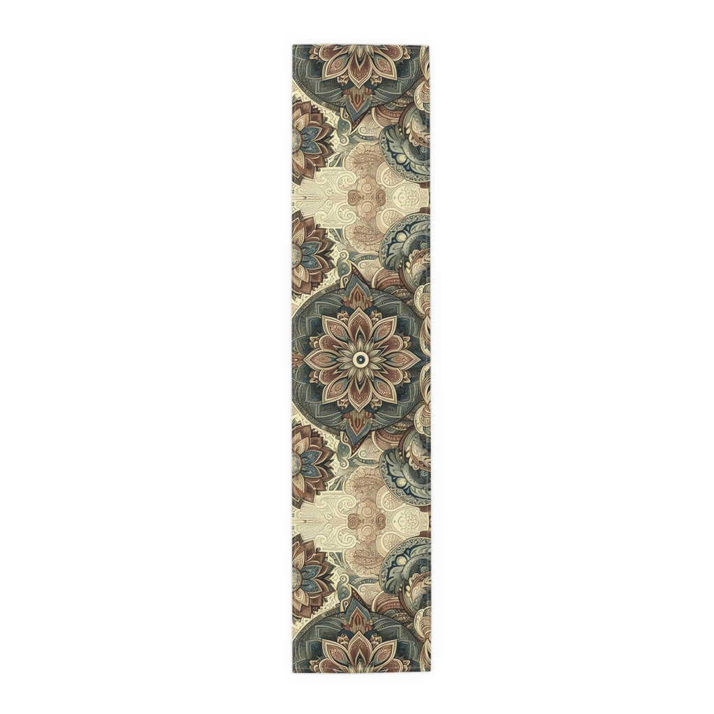 Decorative floral-patterned rug on a white background