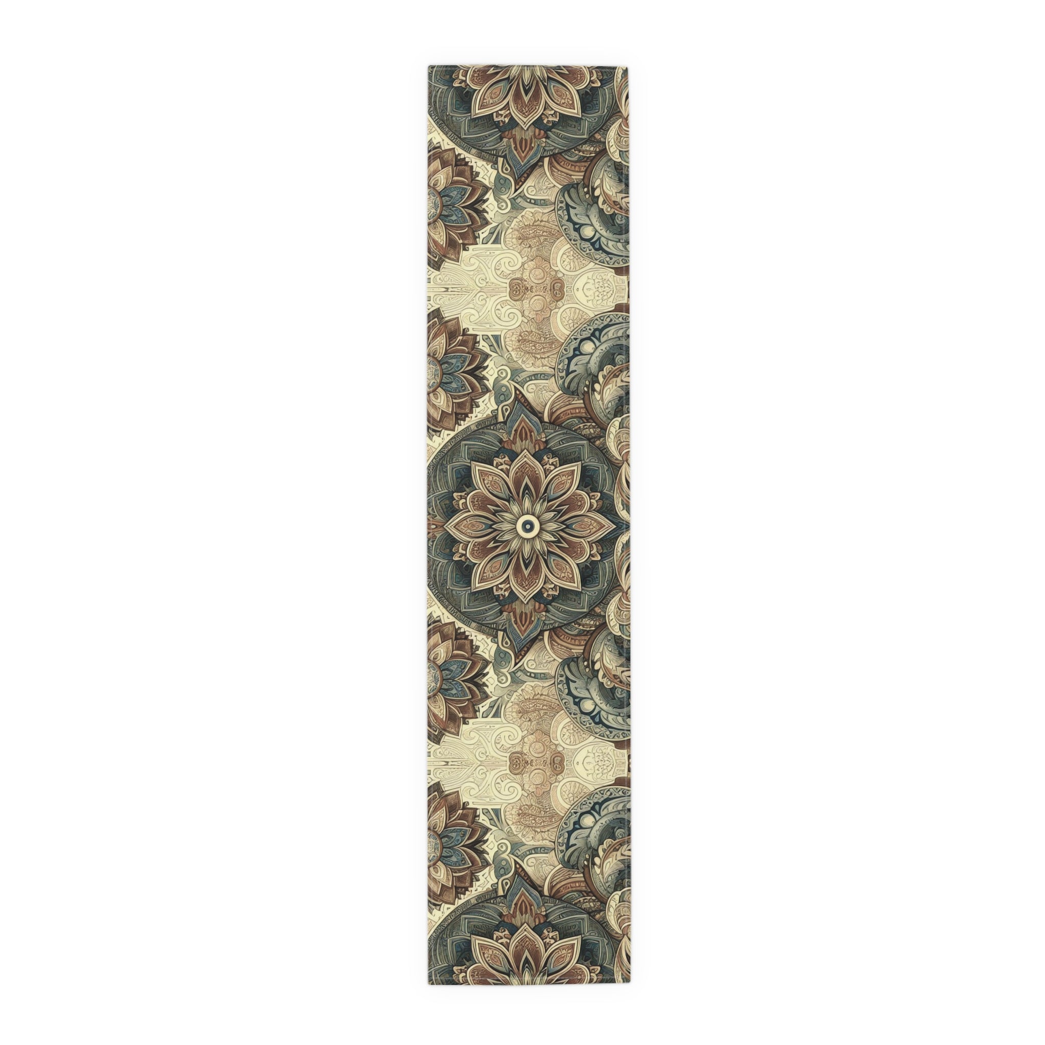 Decorative floral-patterned rug on a white background