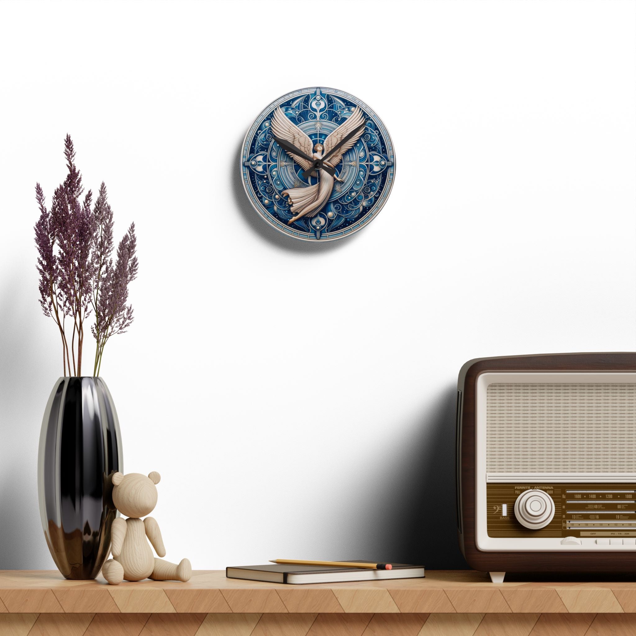 Art Deco Angel Wall Clock