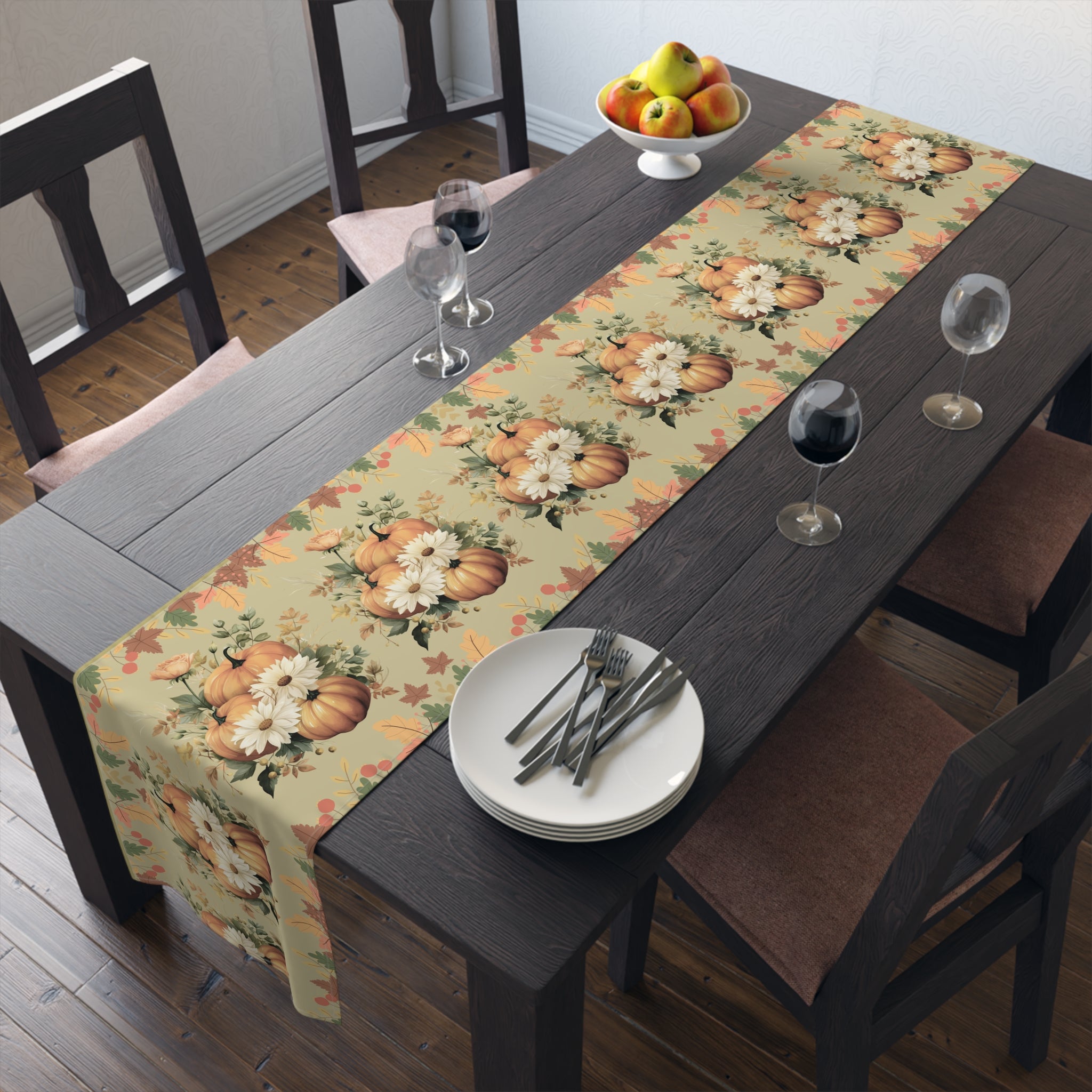 Autumn Pumpkins Table Runner