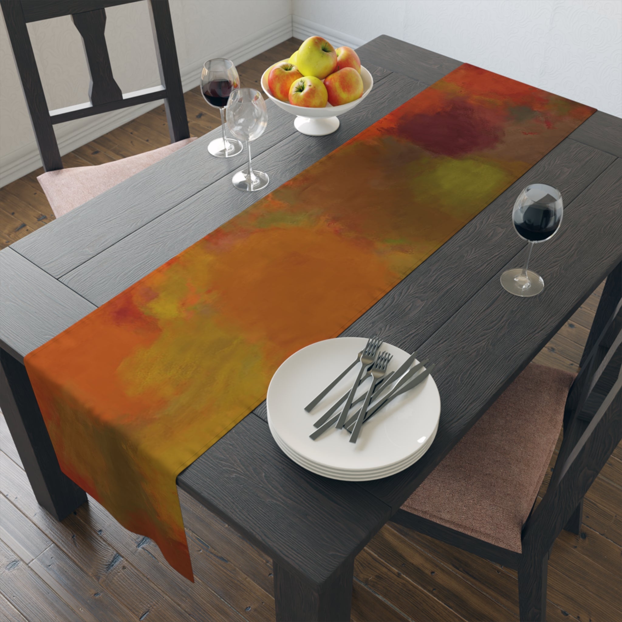 Copper Abstract Table Runner - Unique Home Decor - Handcrafted Design