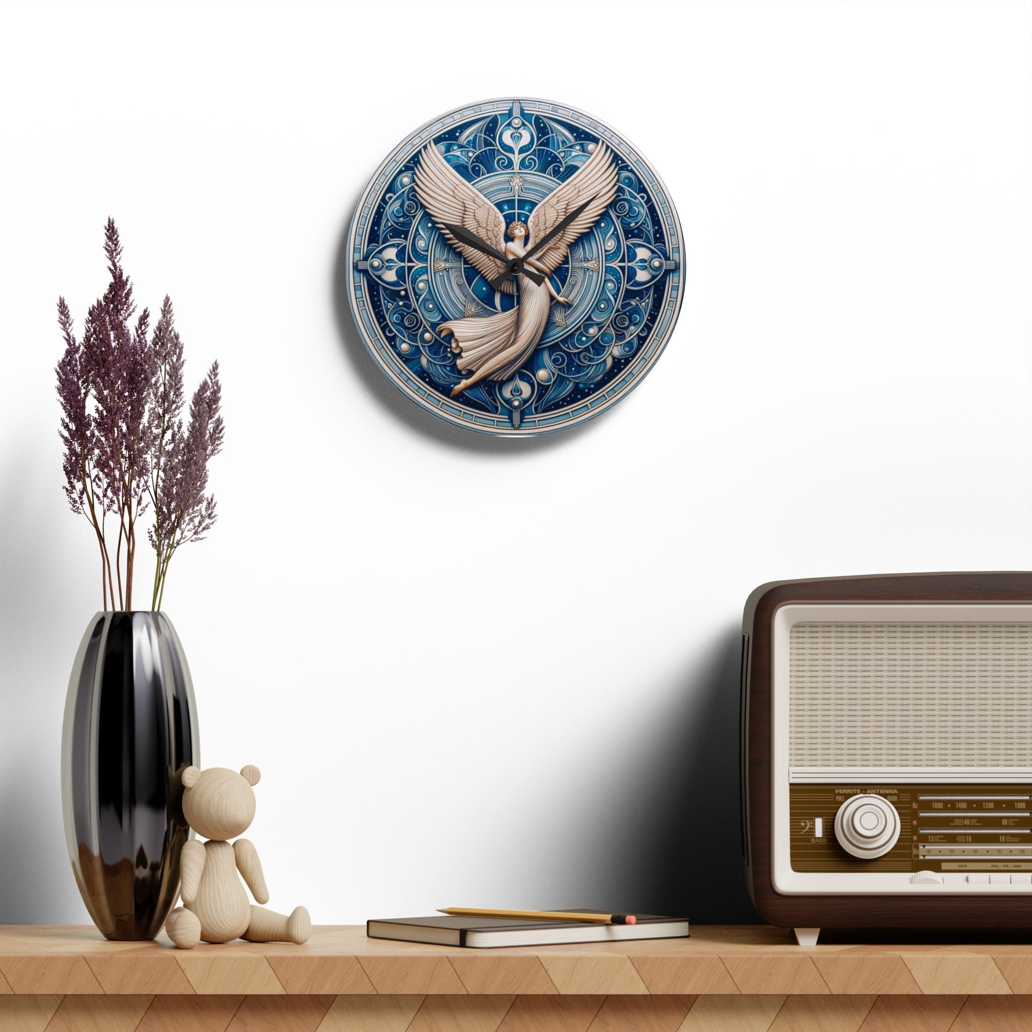 Art Deco Angel Wall Clock
