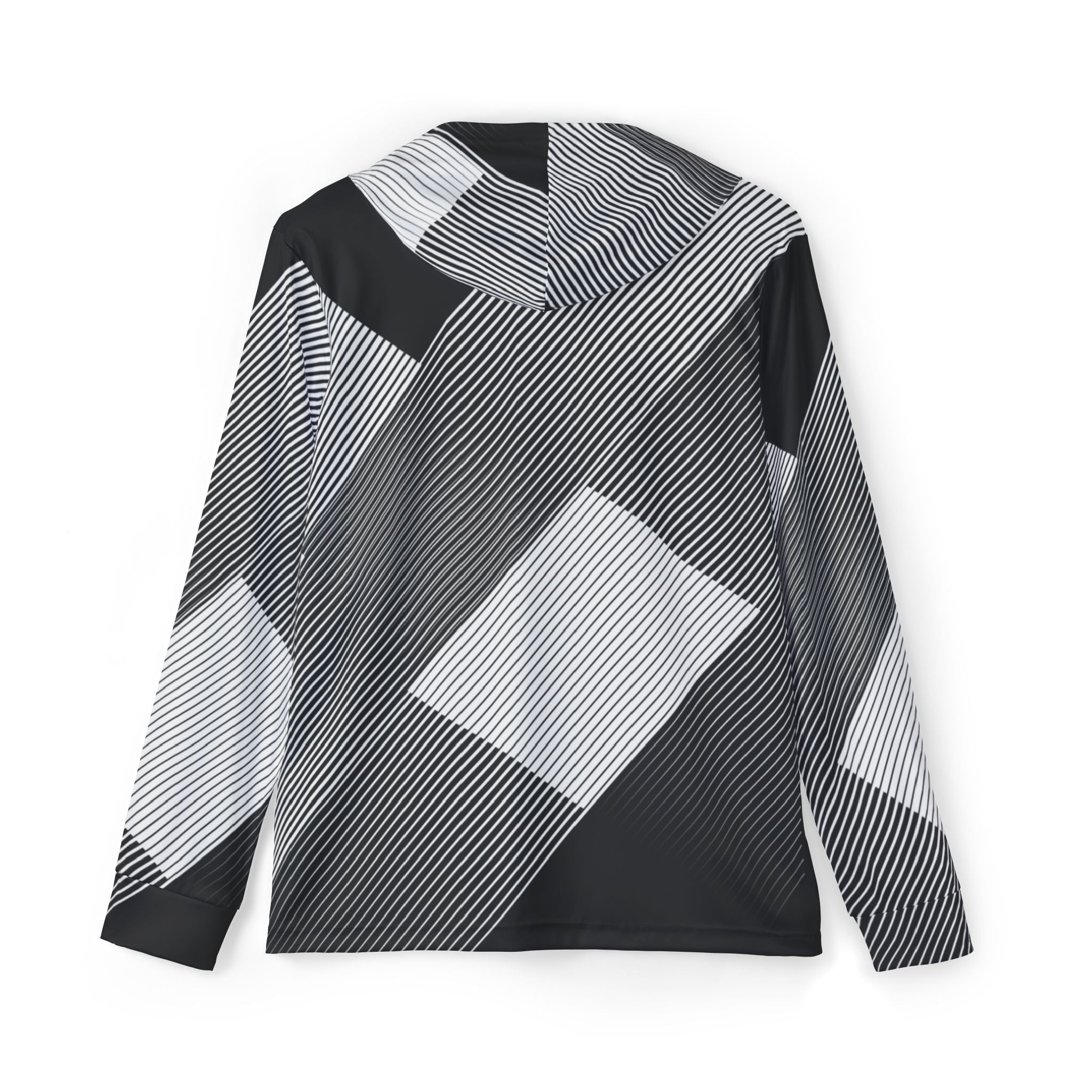 Men's Charcoal Linear Sports Fashion Hoodie