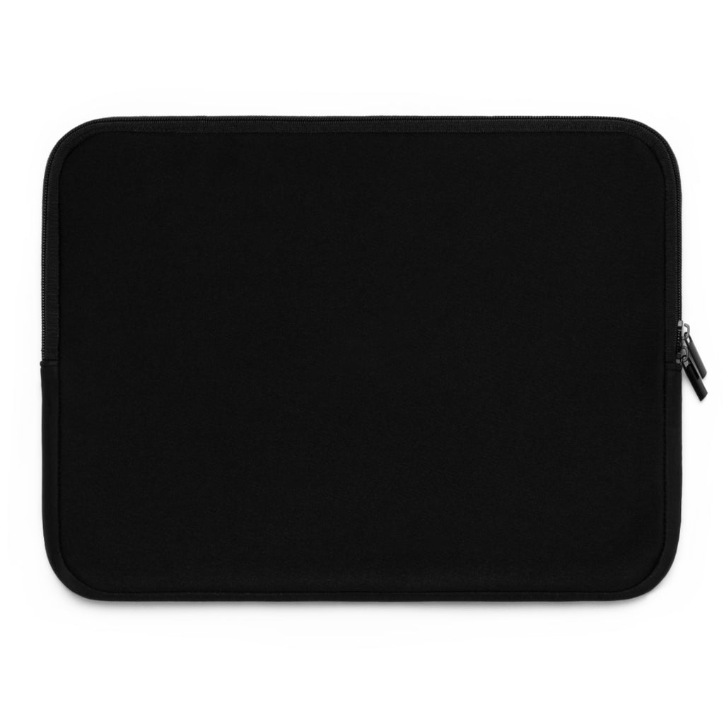 Black laptop sleeve on a white background