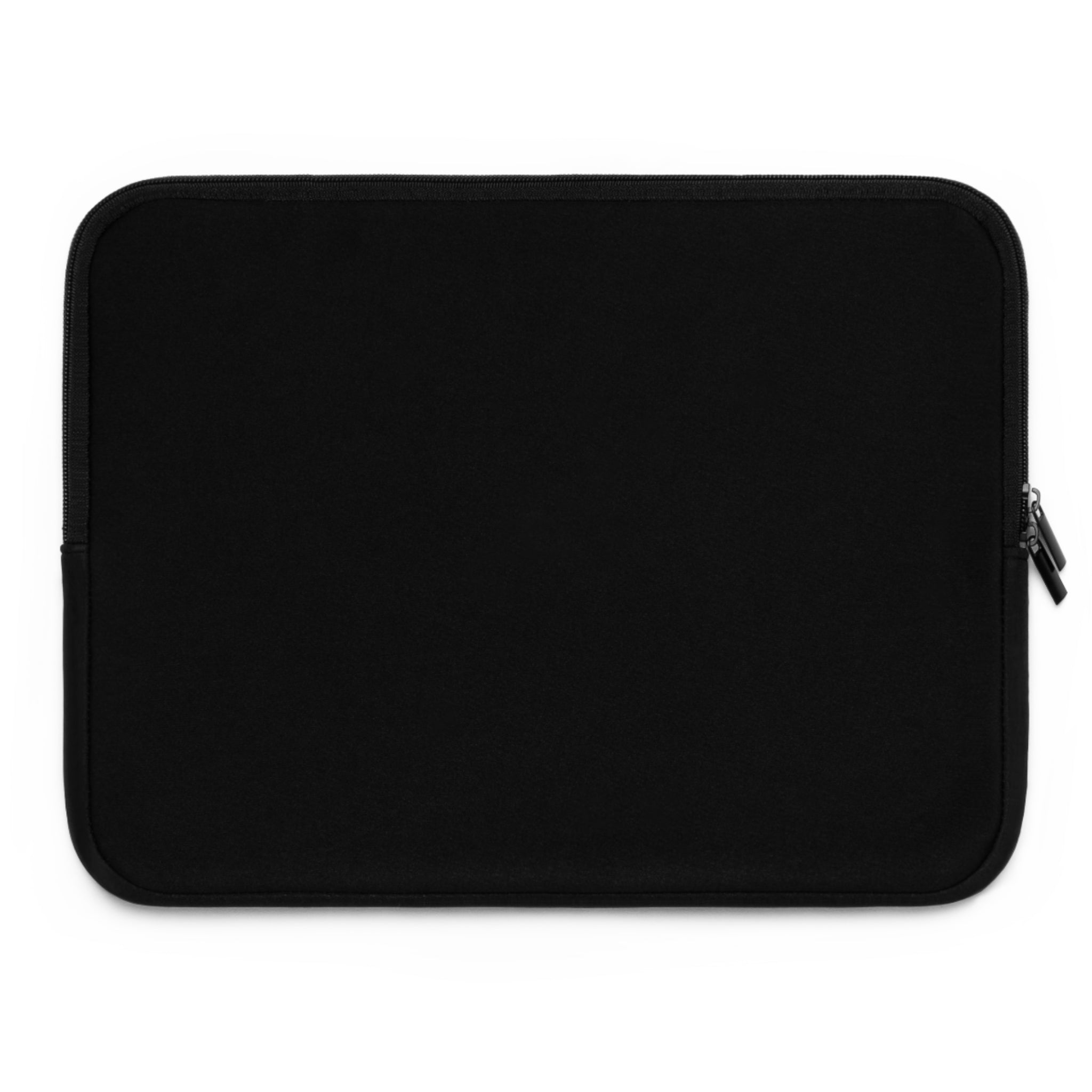 Black laptop sleeve on a white background
