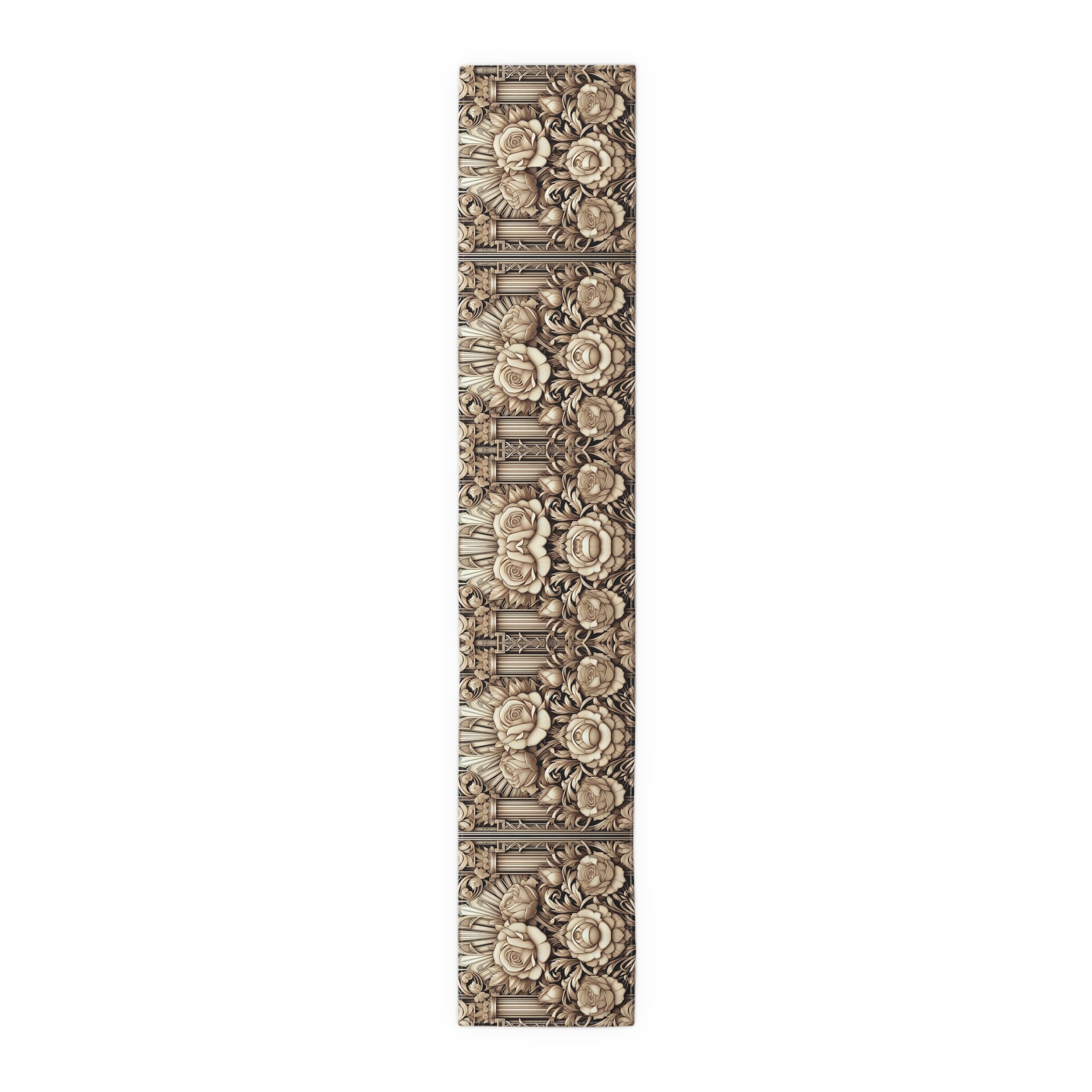 Timeless Sepia Floral Table Runner
