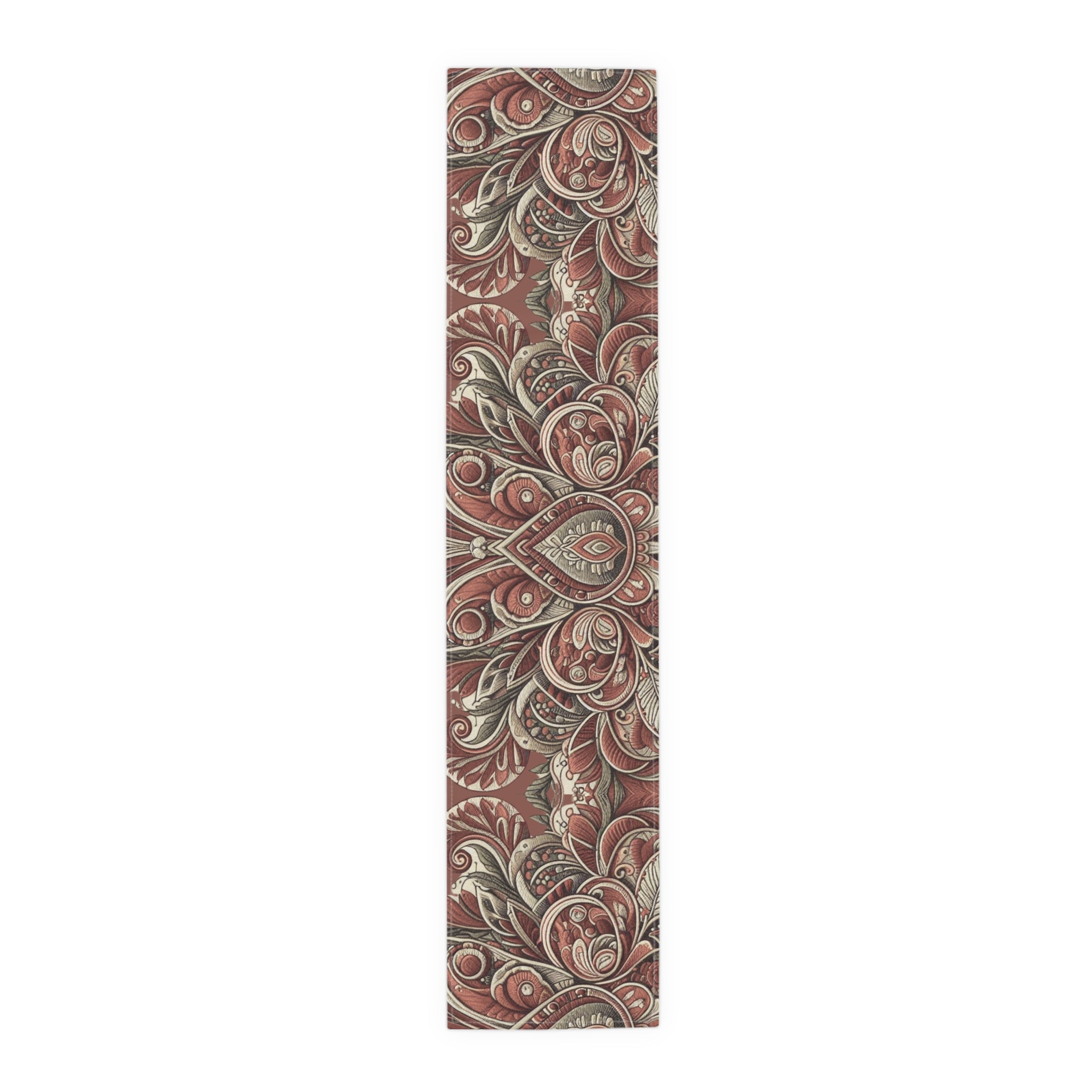 Yoga mat with paisley pattern on a white background