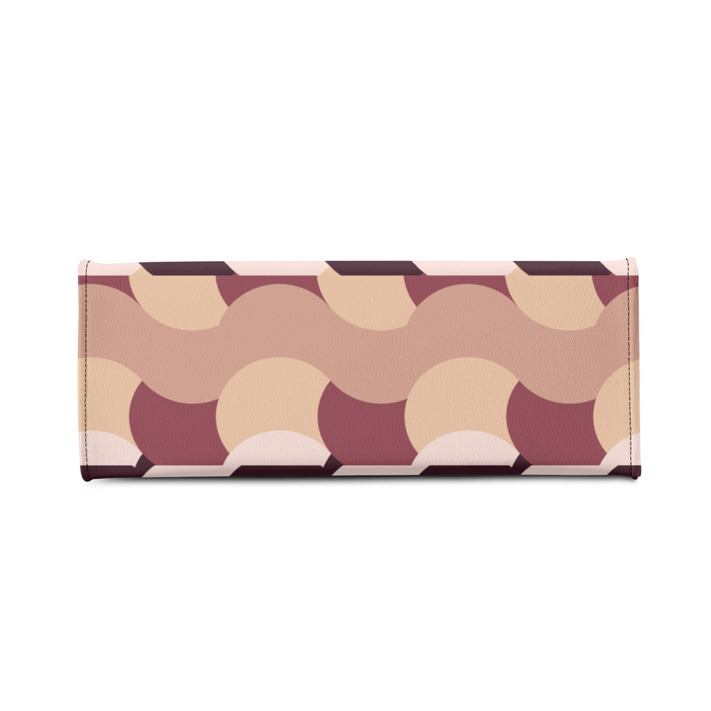 Flap wallet with geometric pattern on a white background