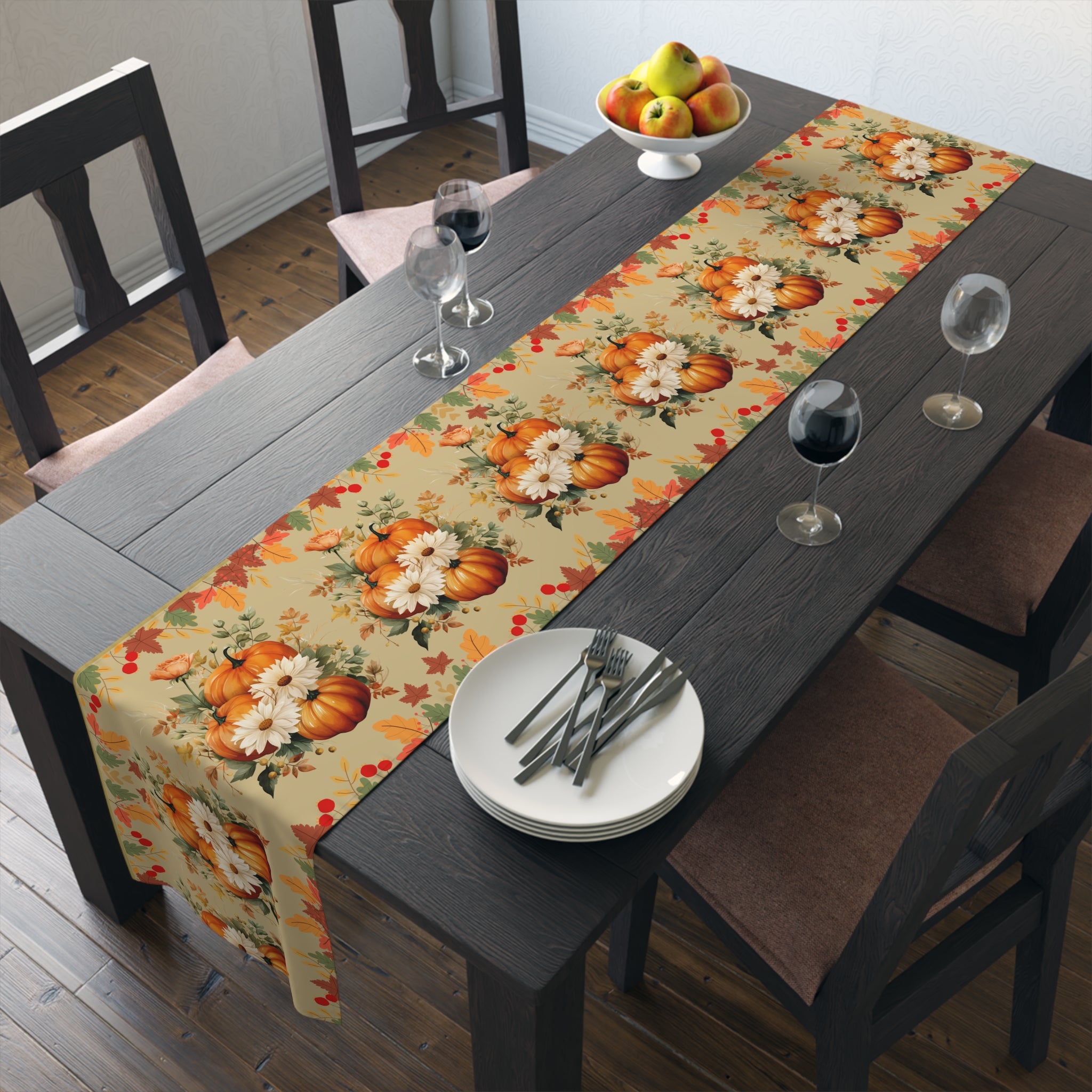 Autumn Pumpkins Table Runner