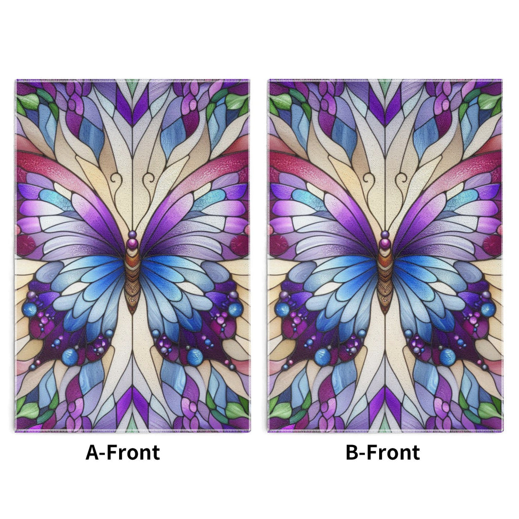 Two identical butterfly designs on a white background