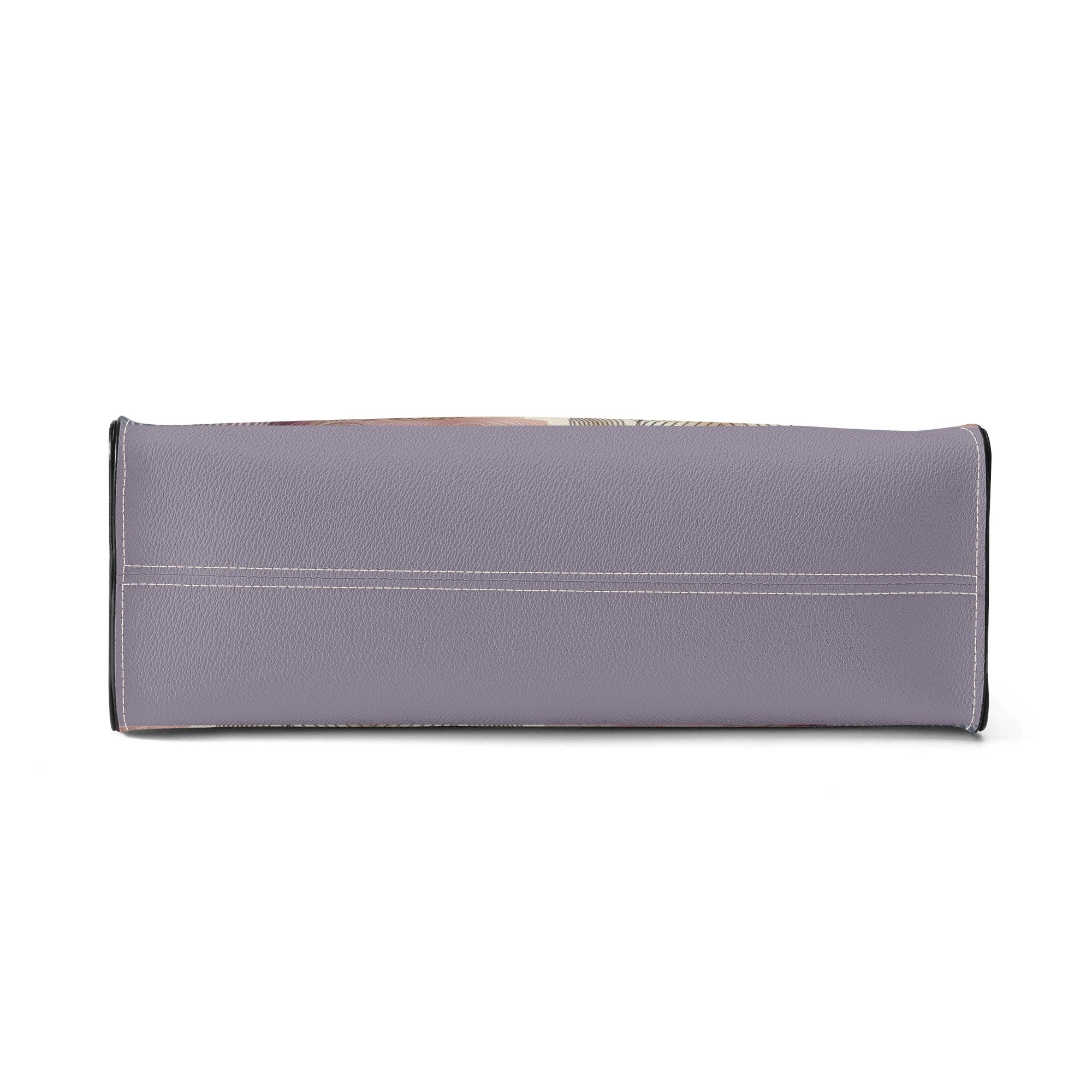 Gray clutch bag with a subtle pattern on a white background