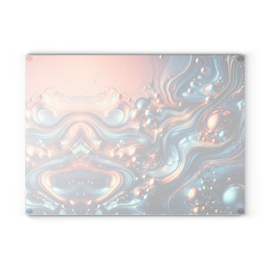 Copper and Blue Abstract Design Cutting Board