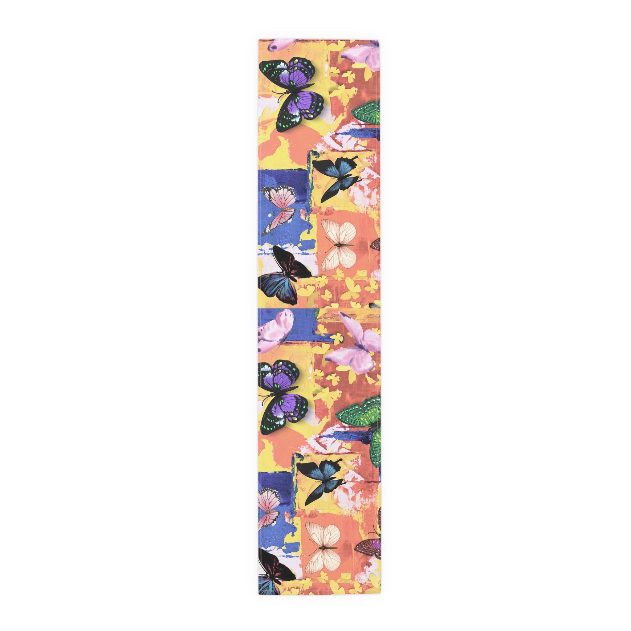 Colorful puzzle with butterfly design on a white background