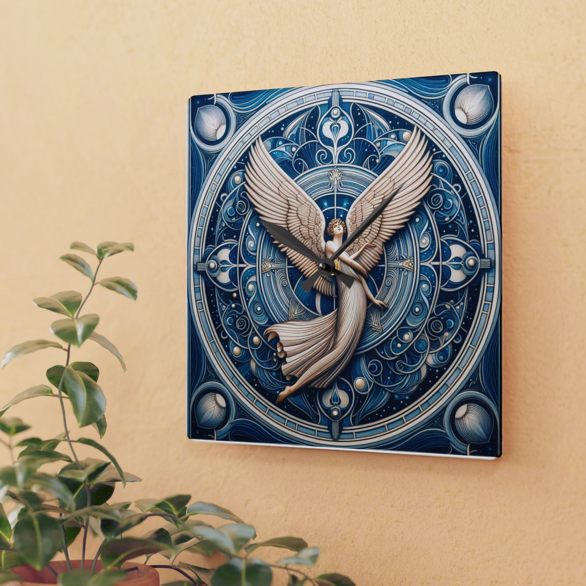 Art Deco Angel Wall Clock