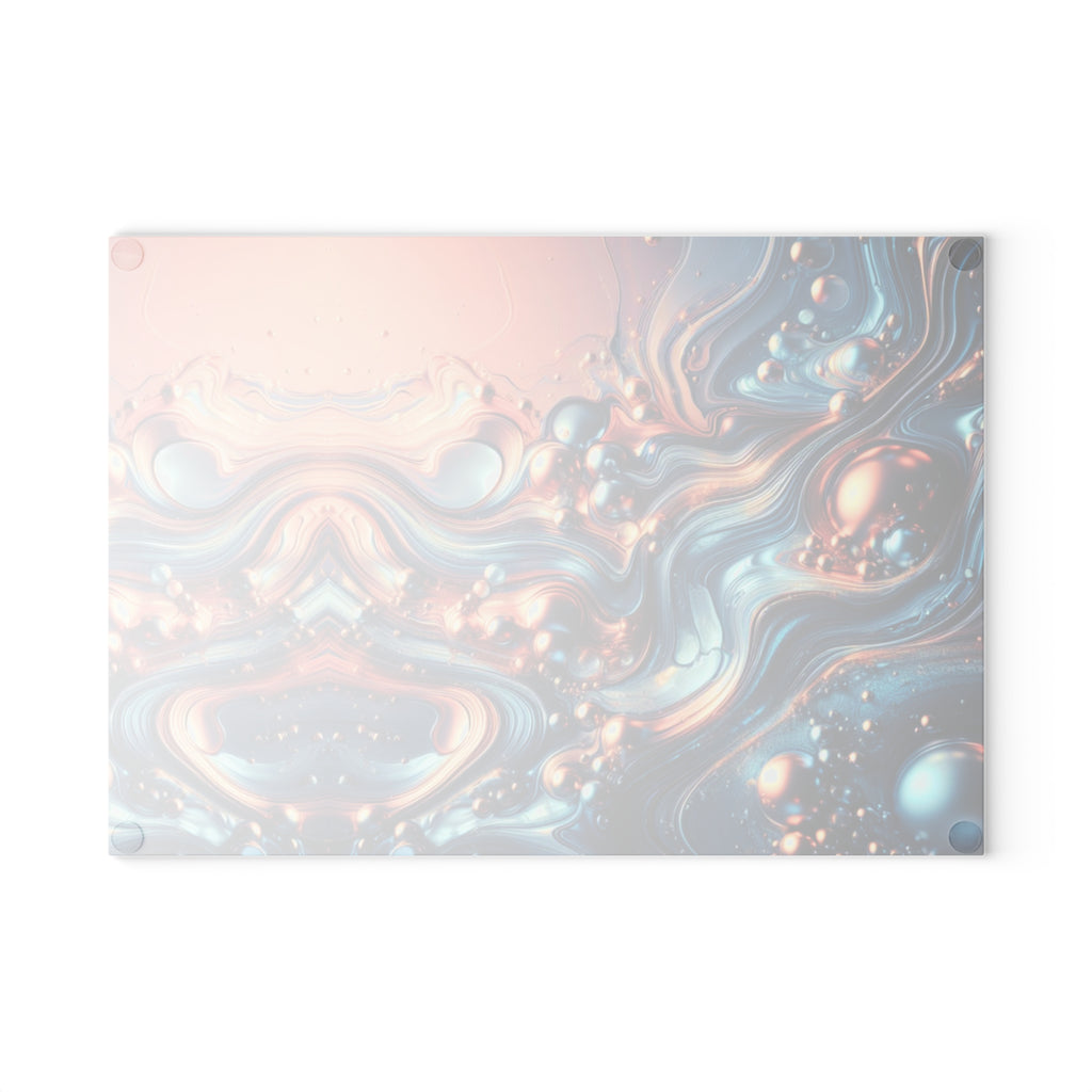 Copper and Blue Abstract Design Cutting Board