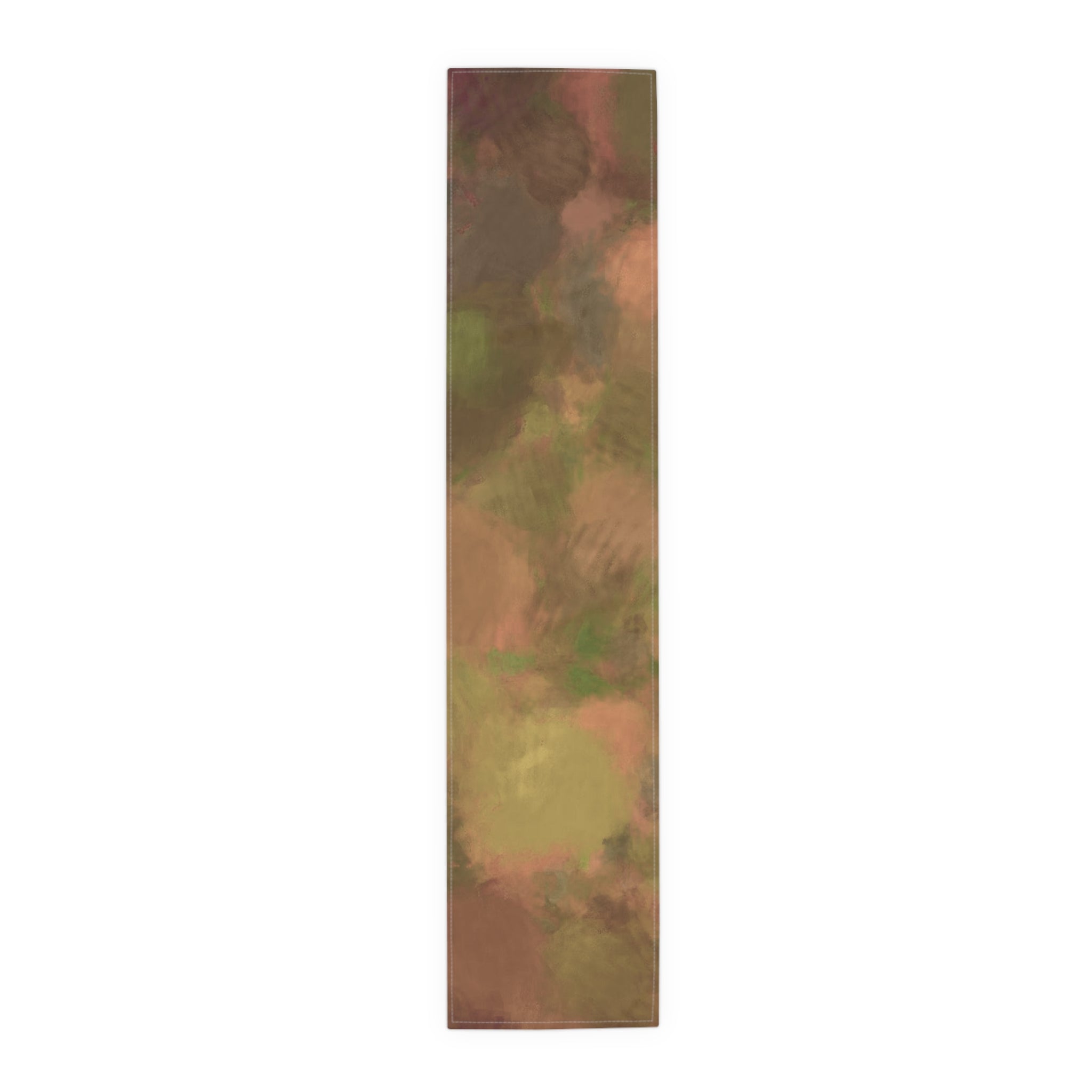 Copper Emerald Abstract Table Runner