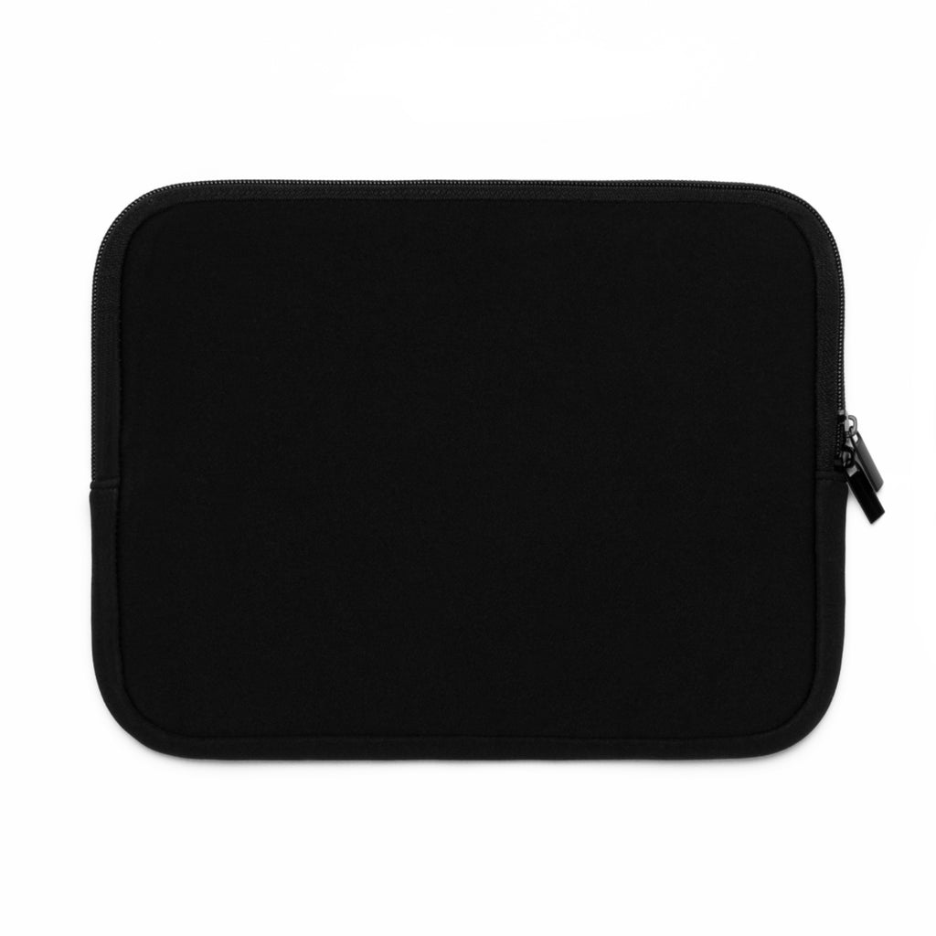 Black laptop sleeve on a white background