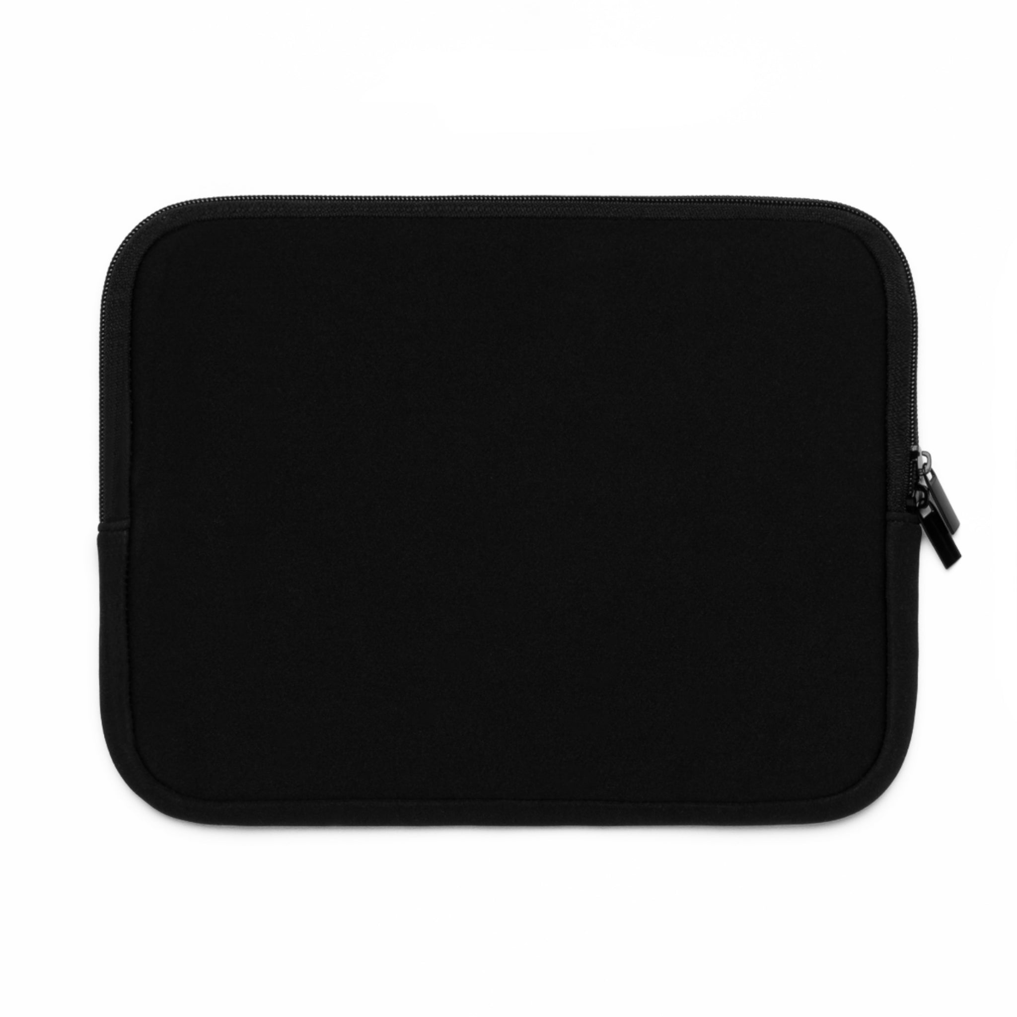 Black laptop sleeve on a white background