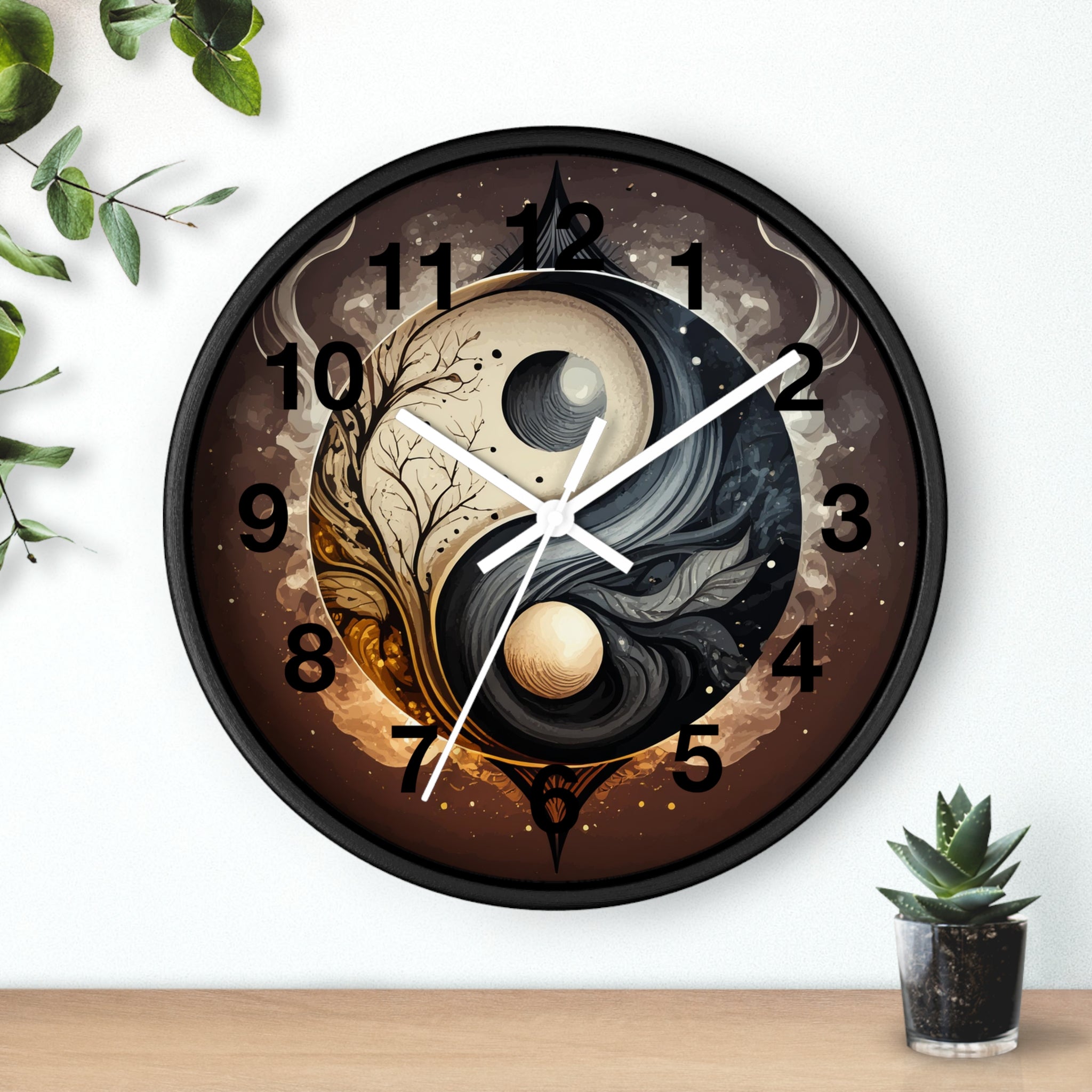 Elegant Yin and Yang Wall Clock