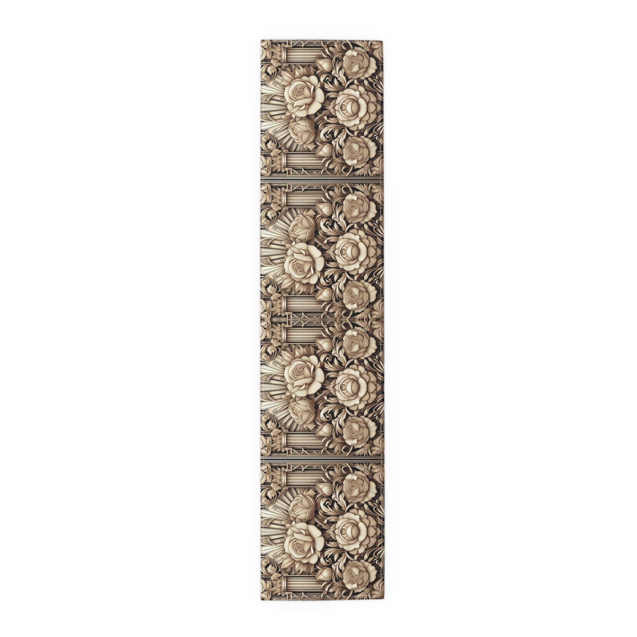Timeless Sepia Floral Table Runner