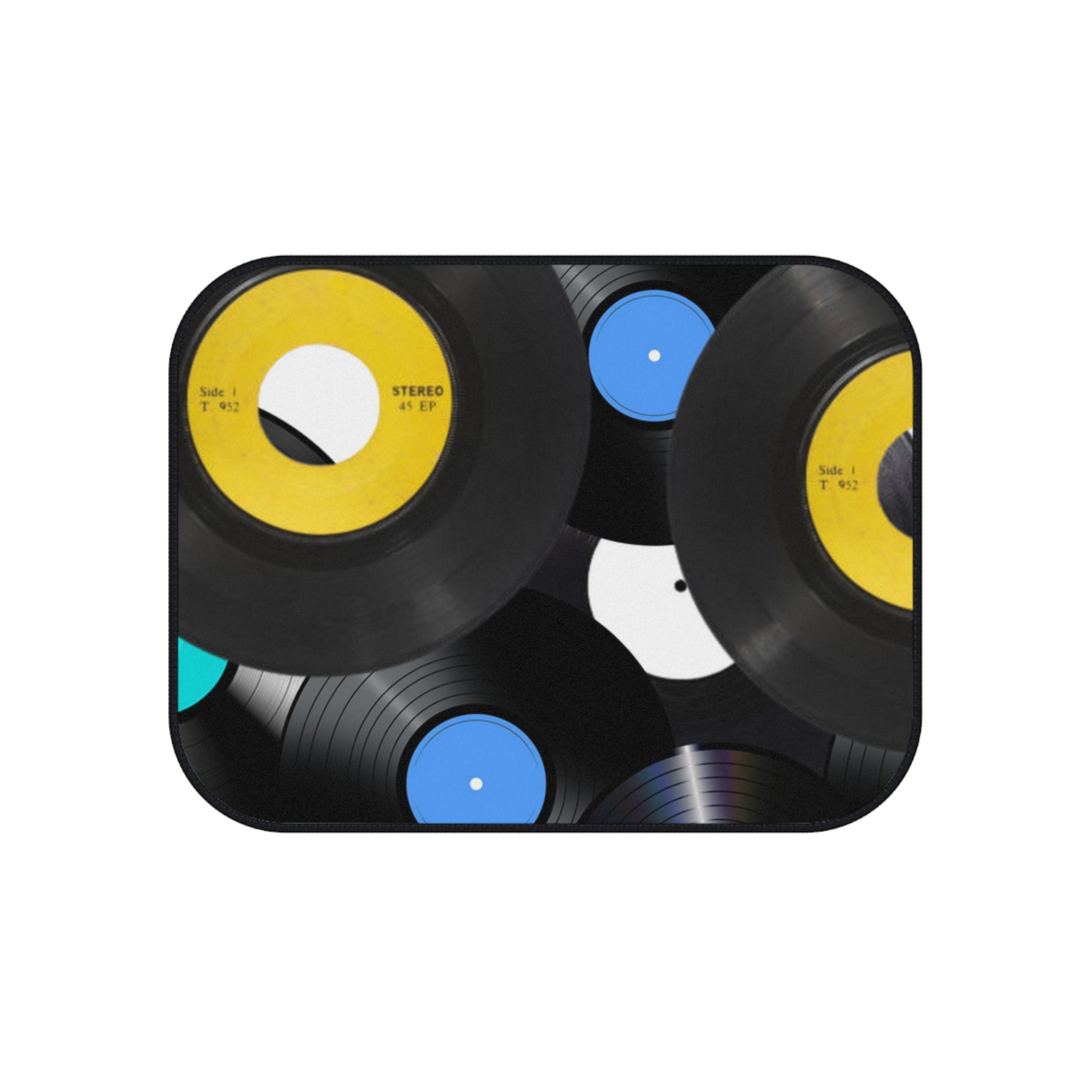Vinyl record design on a white background
