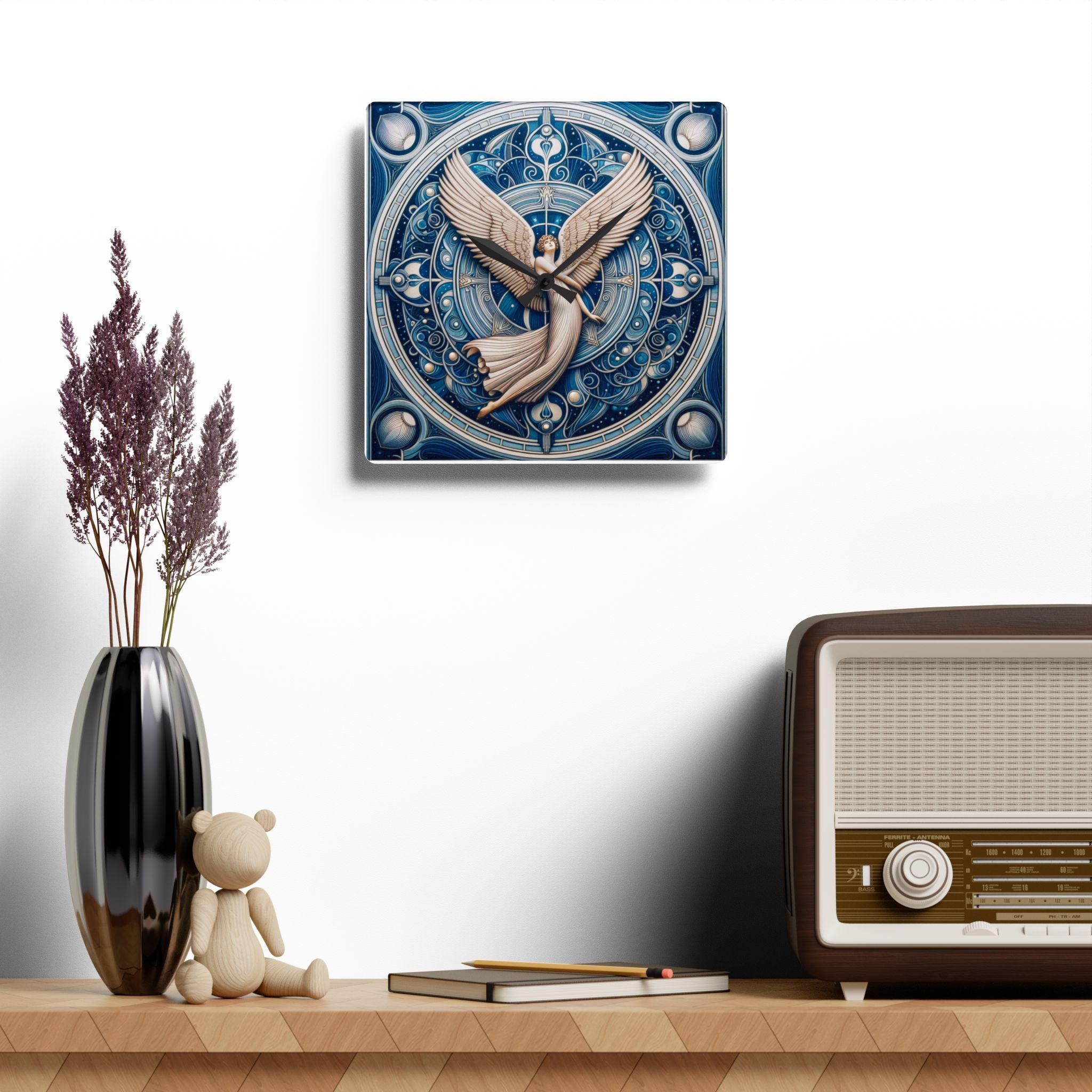 Art Deco Angel Wall Clock