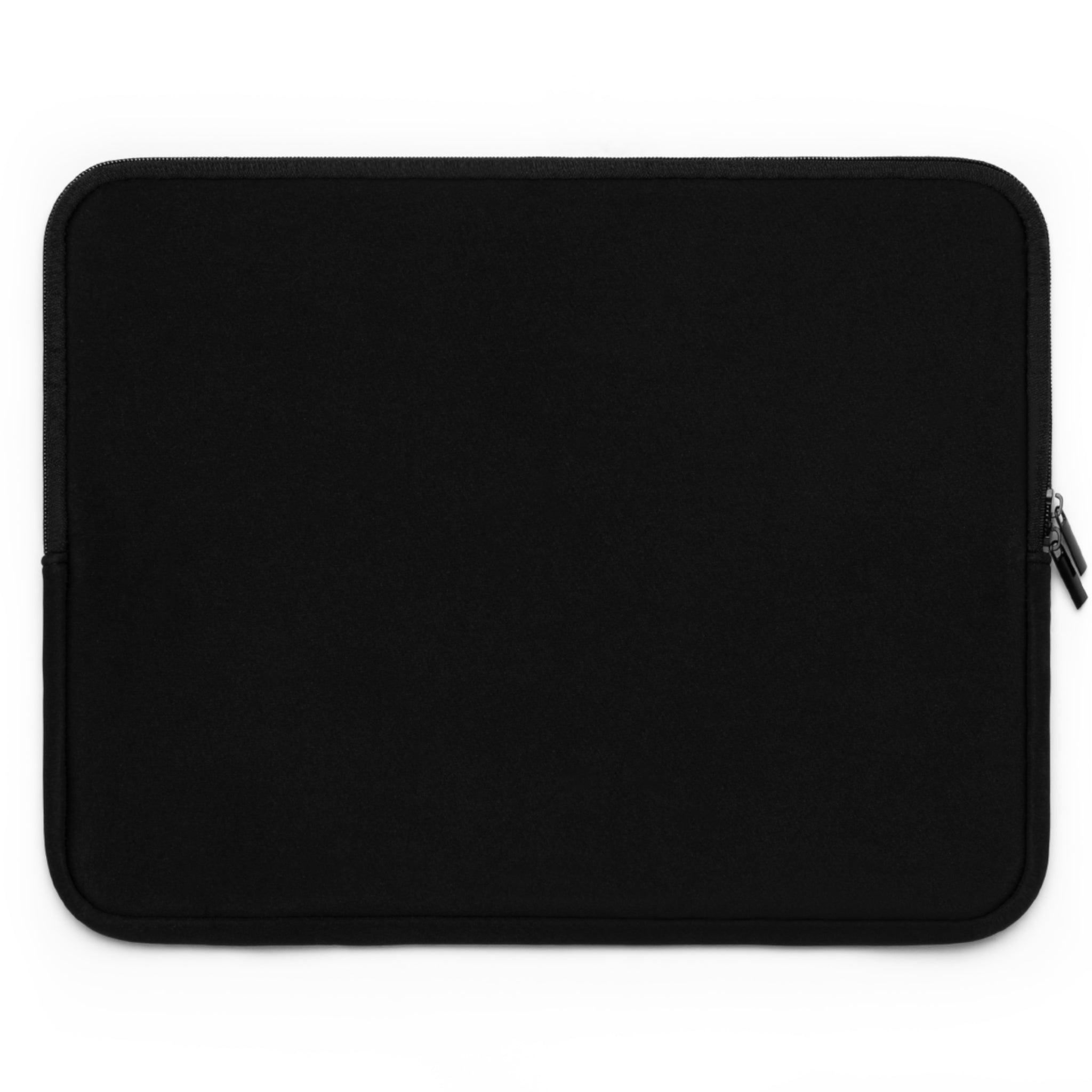 Black laptop sleeve on a white background