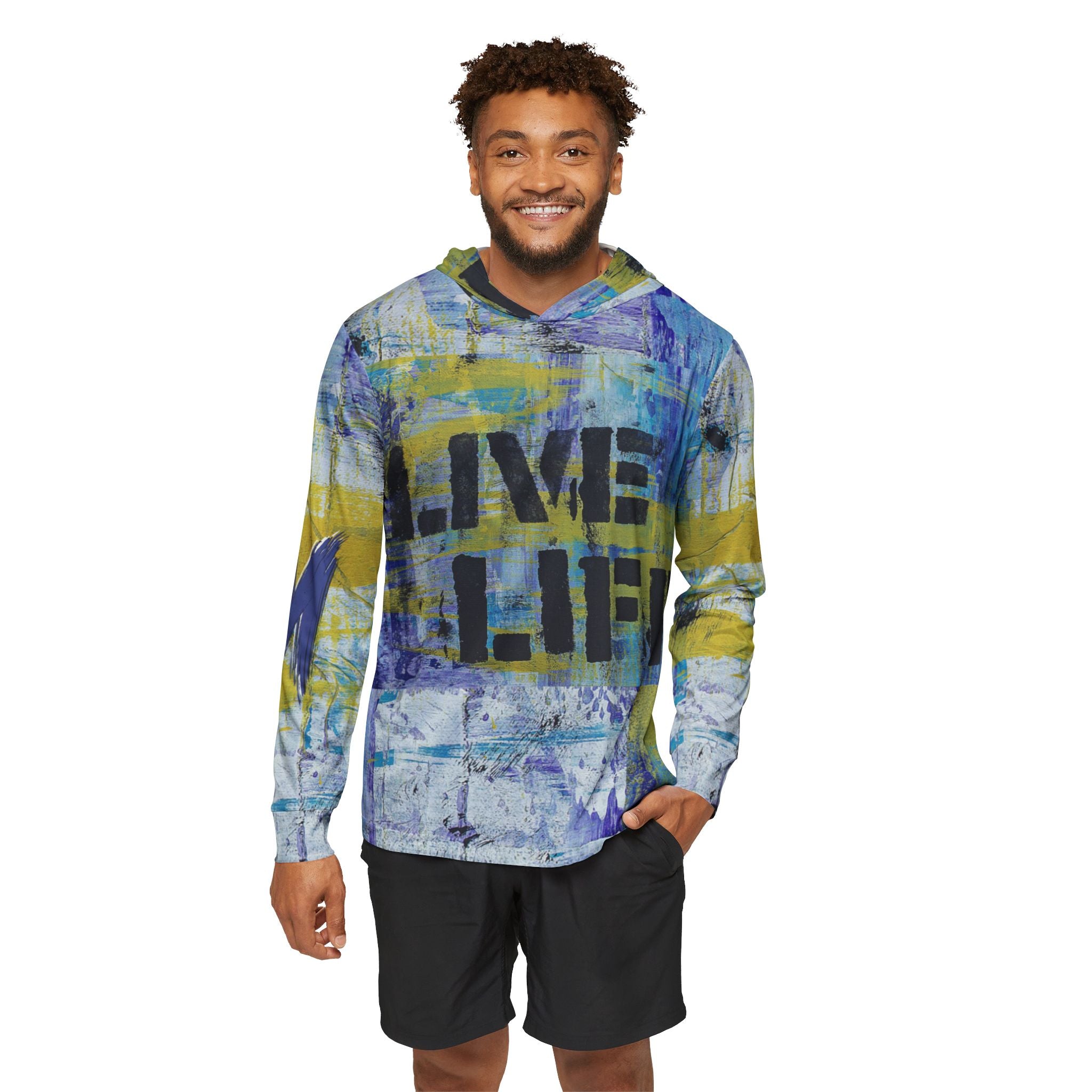 Men's 'Live Life' Street Style Fashion Sports  Hoodie