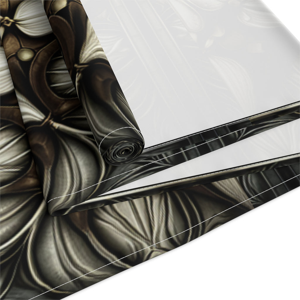 Ivory Brown Art Deco Pattern Table Runner