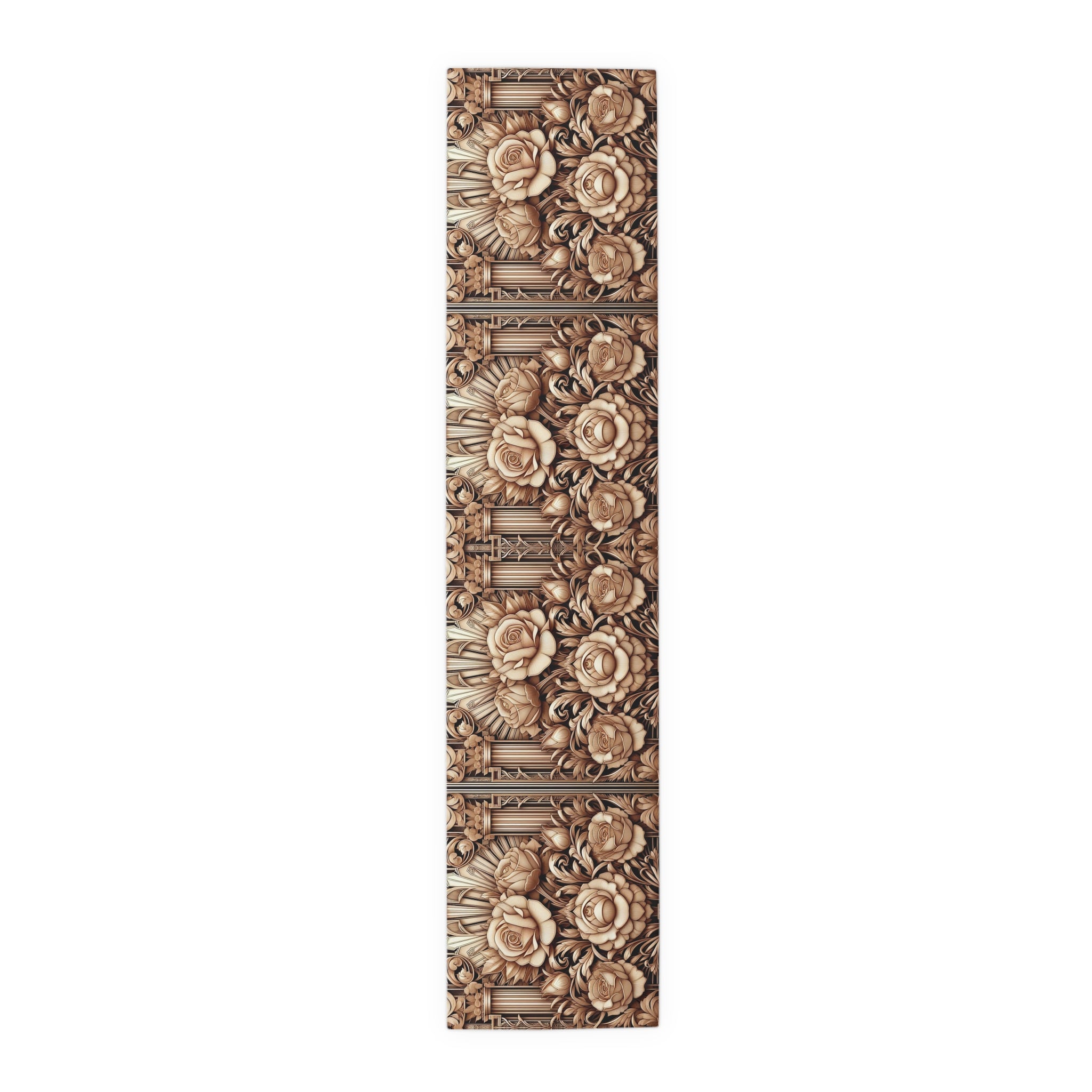 Timeless Sepia Floral Table Runner