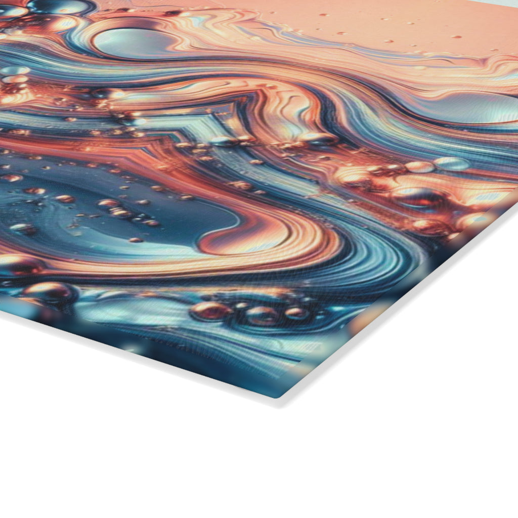 Copper and Blue Abstract Design Cutting Board