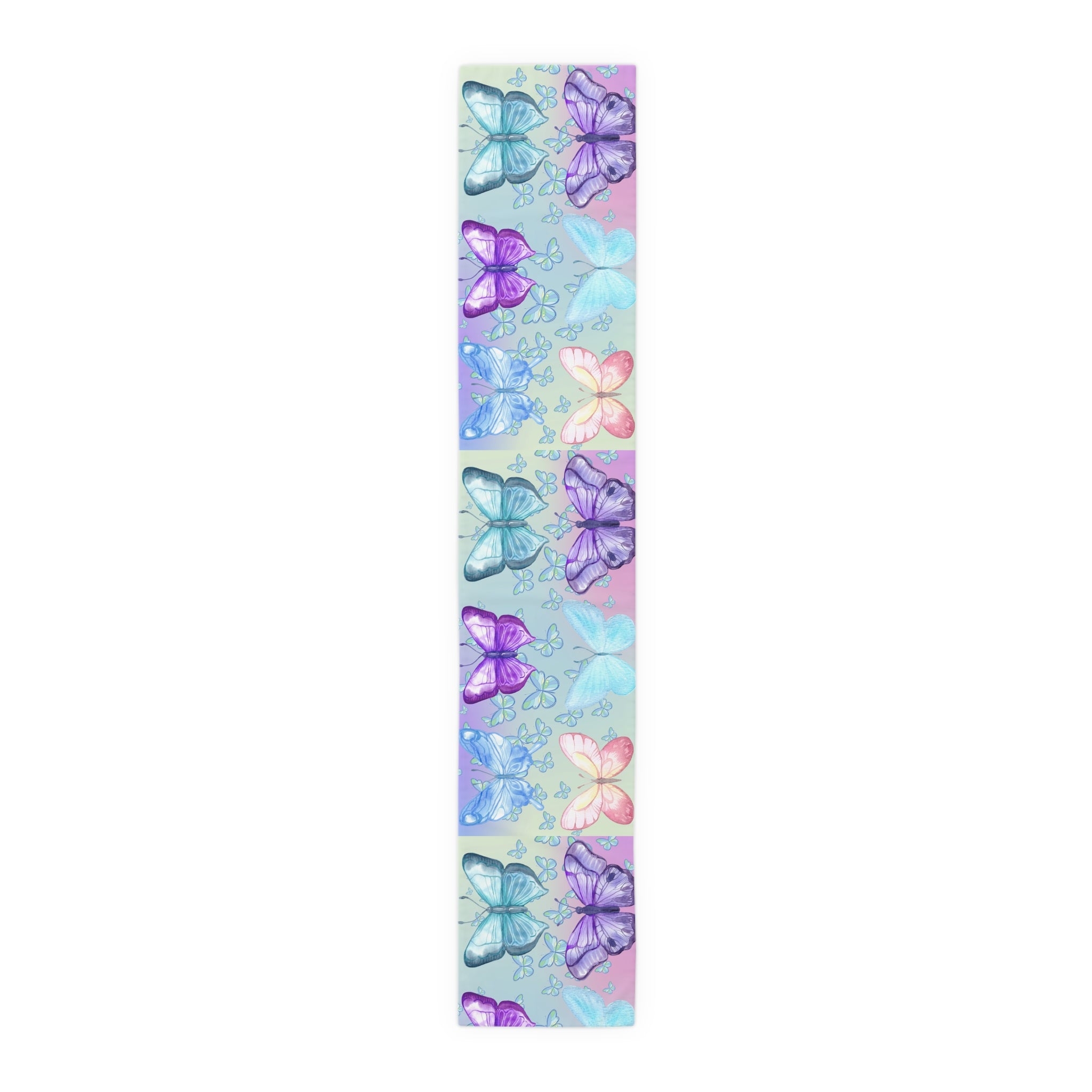 Colorful butterfly pattern on a white background
