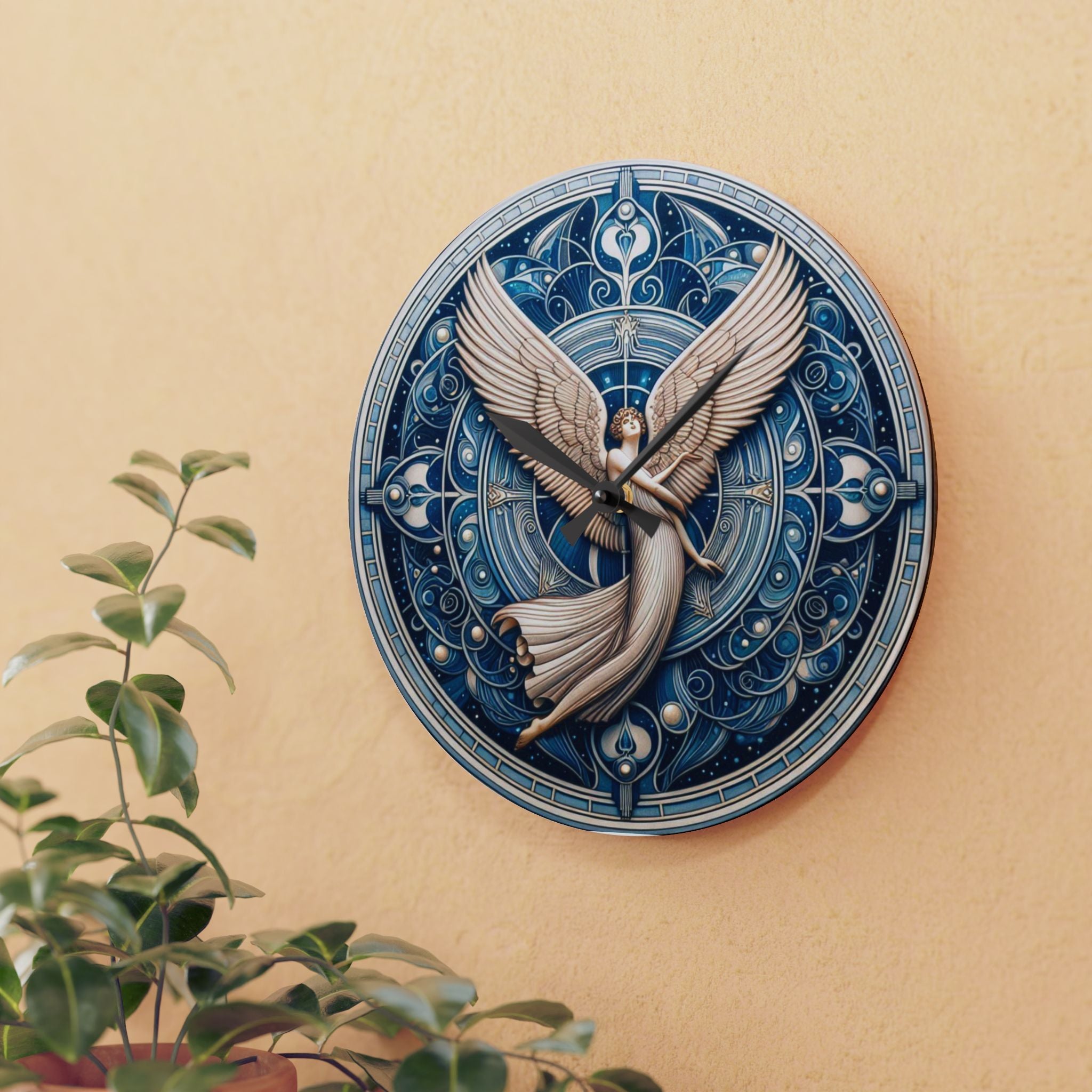 Art Deco Angel Wall Clock
