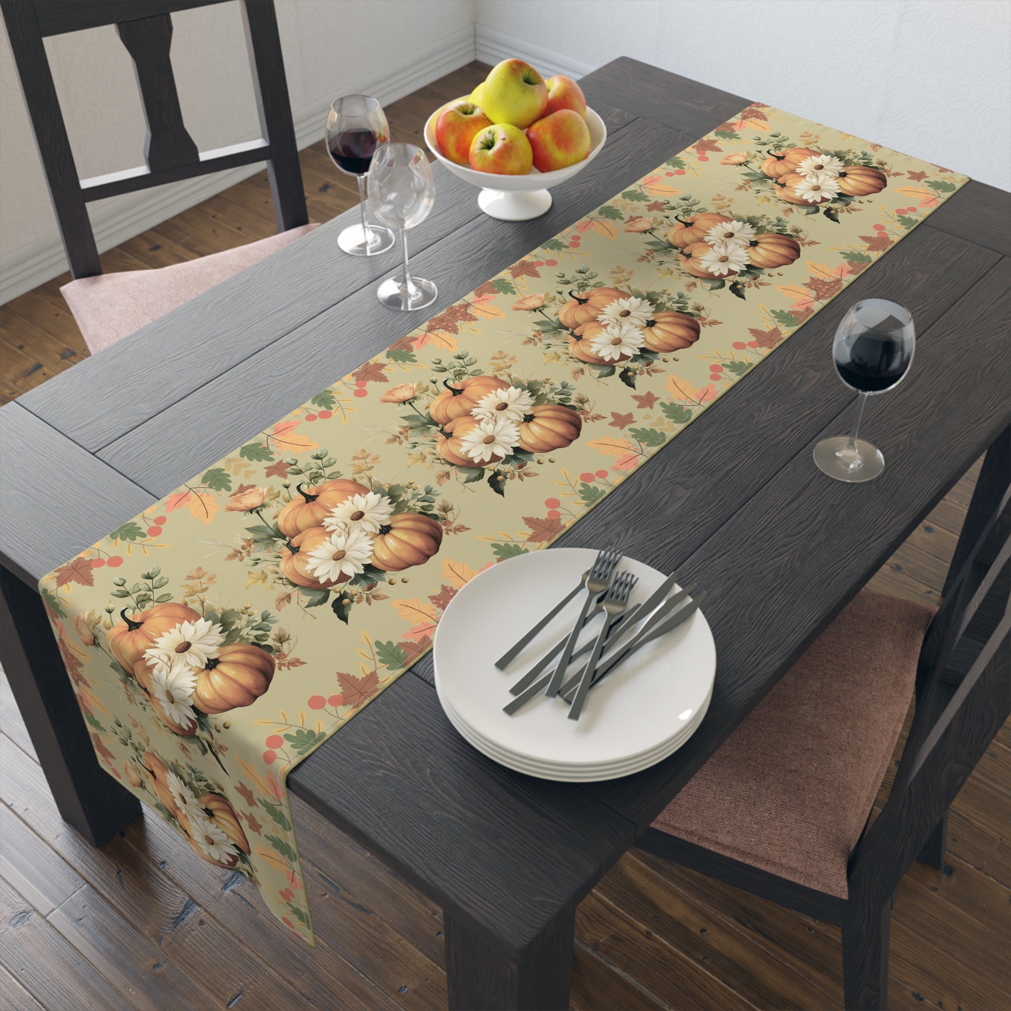 Autumn Pumpkins Table Runner