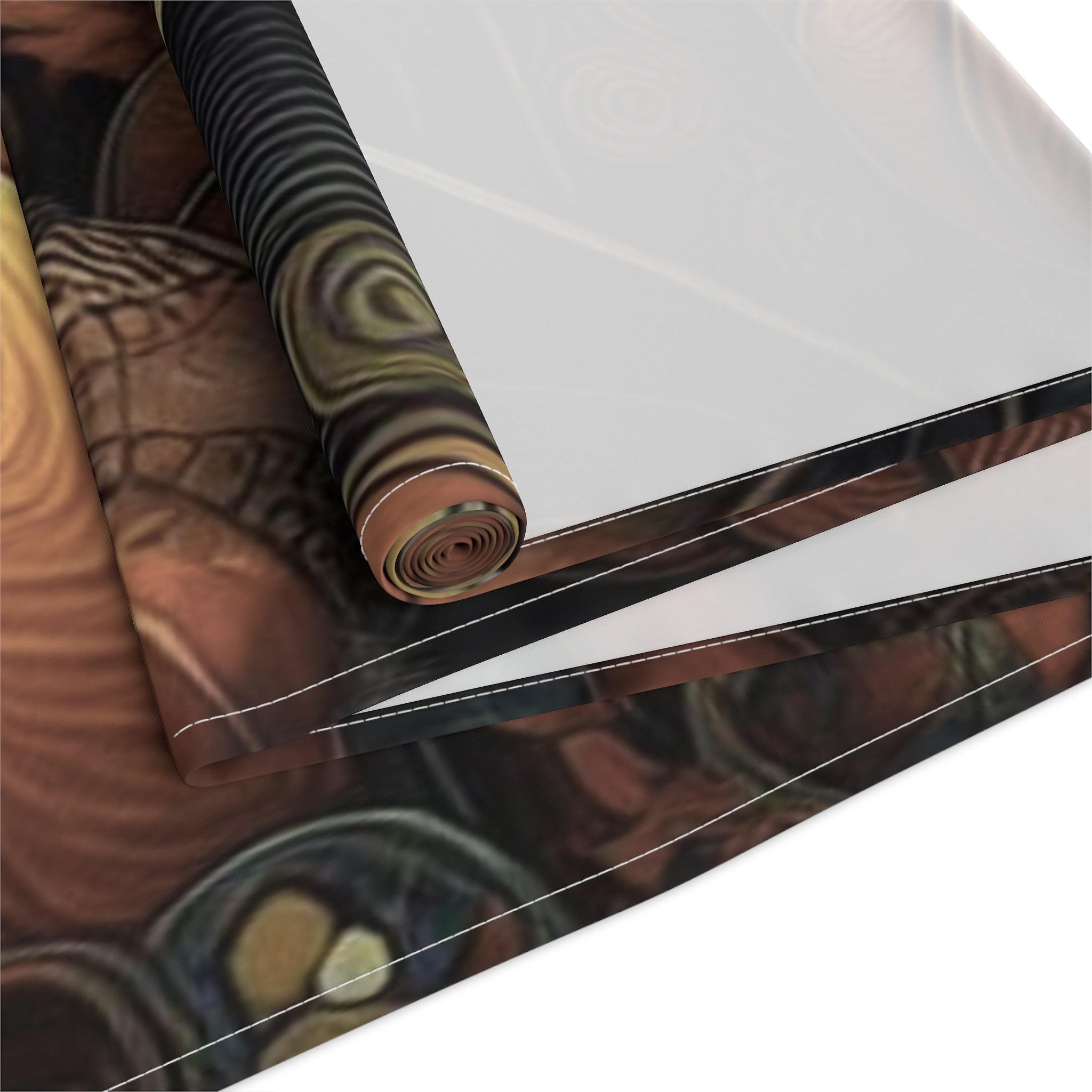 Roll of decorative paper with a pattern on a white background